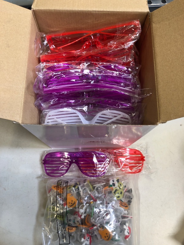 Photo 1 of 100 PCS LIGHT UP PARTY SUPPLIES (( GLASSES & RINGS ))