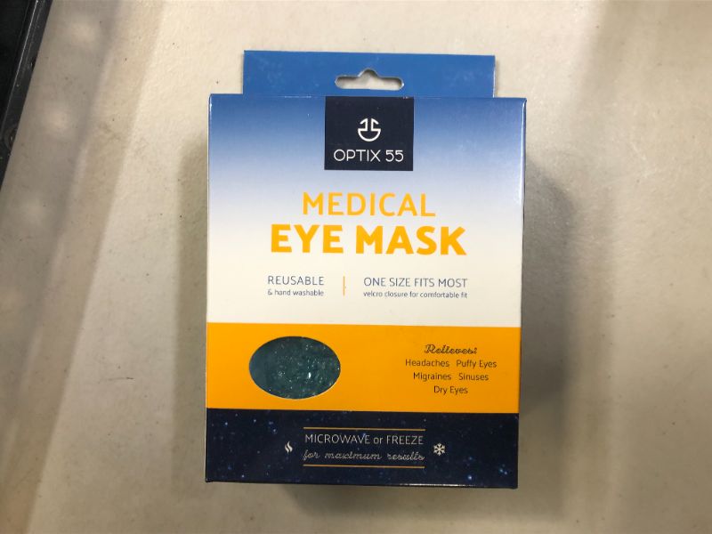 Photo 2 of Gel Eye Mask - Hot or Cold Compress Pack Eye Therapy | Cooling Eye Mask for Dark Circles & Puffiness, Puffy Eyes, Dry Eyes, Headaches, Migraines, Sinus - Reusable Eye Face Mask | Ergo Gel Bead (Blue)