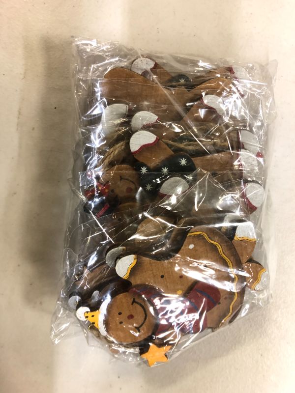 Photo 2 of 12 Pack 4 inch Gingerbread Man Ornaments for Christmas Tree Decorations, Tall Gingerman Hanging Charms Christmas Tree Ornament Holiday Decorations
