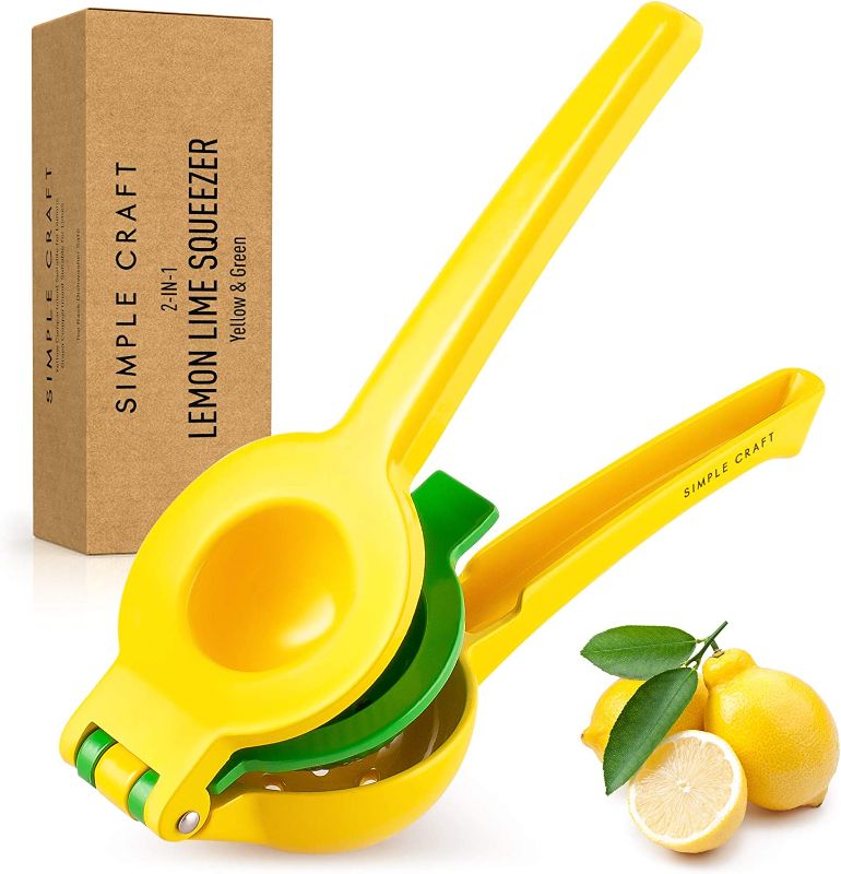 Photo 1 of  2-In-1 Lemon Squeezer - Easy To Use Manual Juicer Hand Press - Lemon Juicer & Lime Squeezer Extracts Juices in Seconds