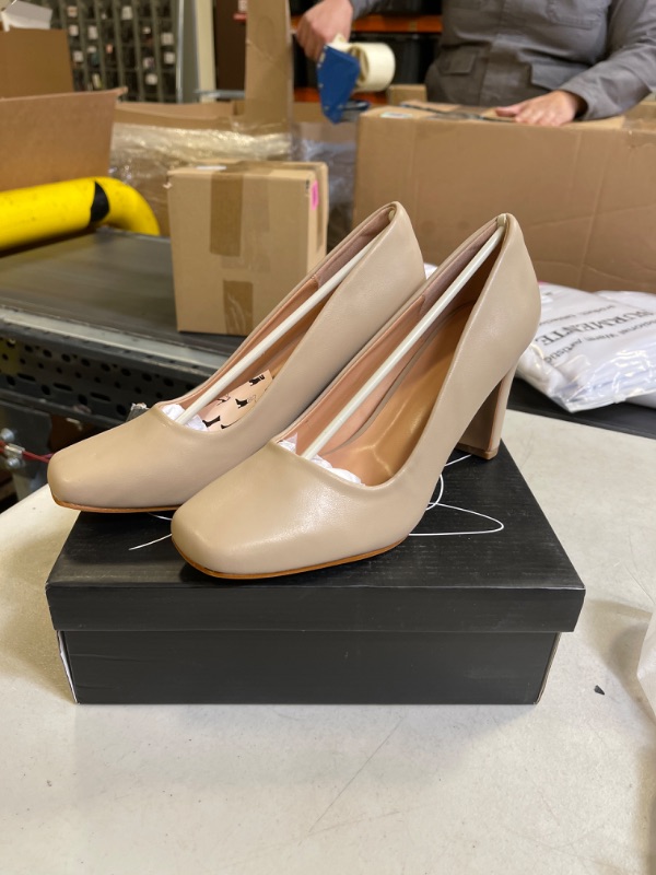 Photo 1 of BEIGE CLOSED TOE PUMPS, SIZE 8