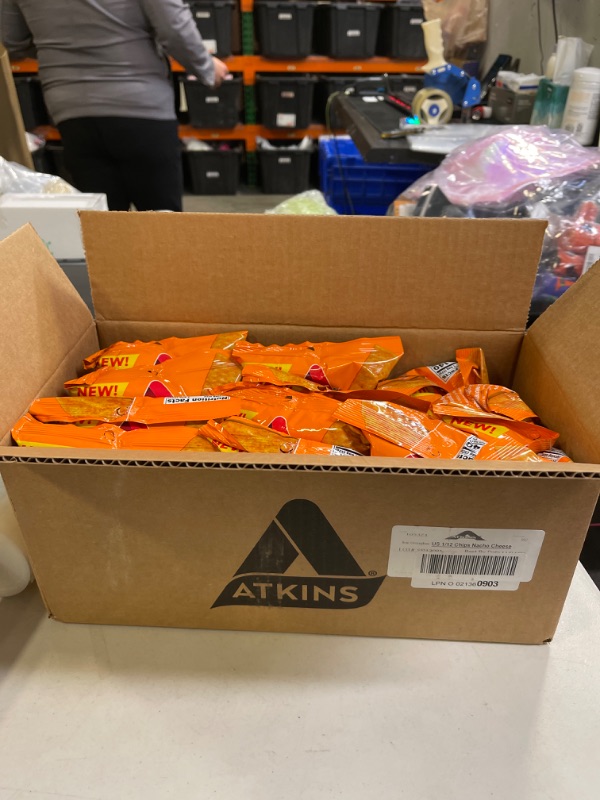 12-Pack Atkins Protein Chips, Nacho Cheese, Keto Friendly, Baked Not ...