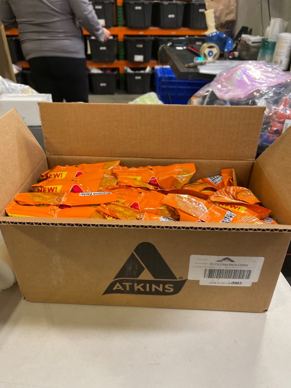 Photo 2 of 12-Pack Atkins Protein Chips, Nacho Cheese, Keto Friendly, Baked Not Fried 1.1oz
EXP 11/2023
