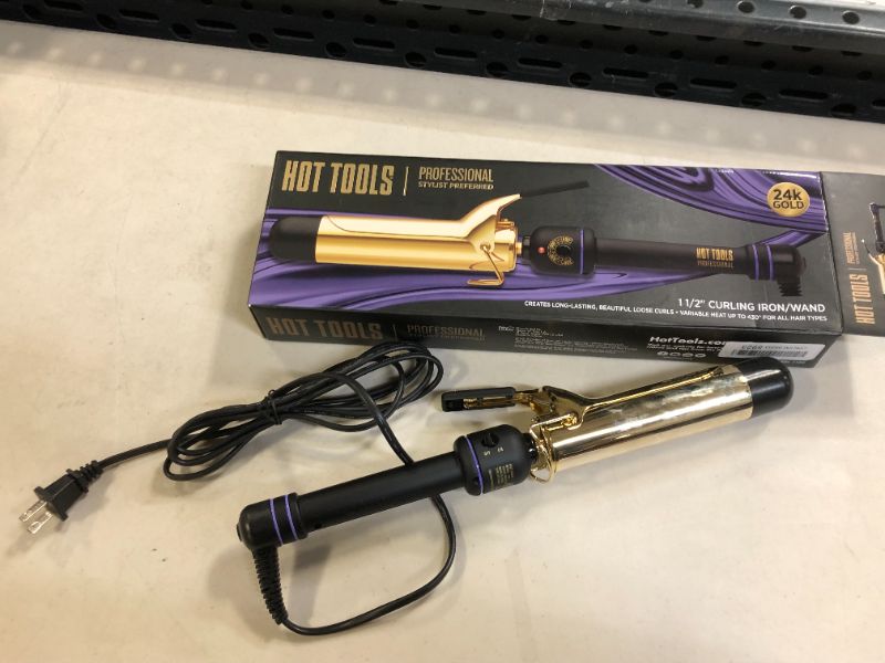 Photo 5 of Hot Tools 1.5" Gold Curling Iron, One Size
