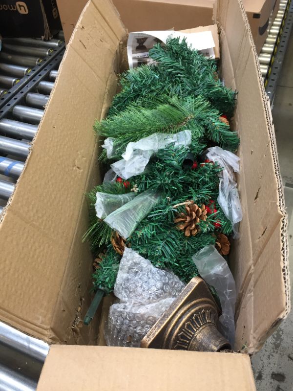 Photo 1 of 2 Pack Christmas Tree,3FT Artificial Christmas Entrance Tree with Ornaments and Lights Battery Oprated,Mini Xmas Trees for Front Door,Pathway, Tabletop, Entryway, Entrance Christmas Decorations
