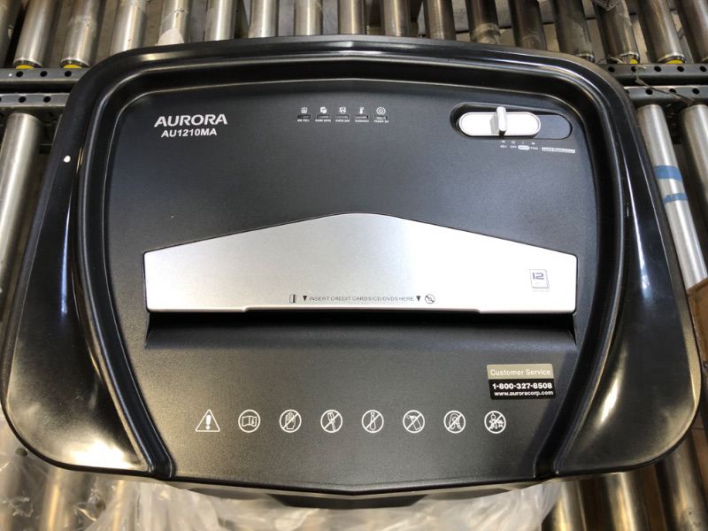 Photo 3 of Aurora AU1210MA Professional Grade High Security 12-Sheet Micro-Cut Paper Shredder