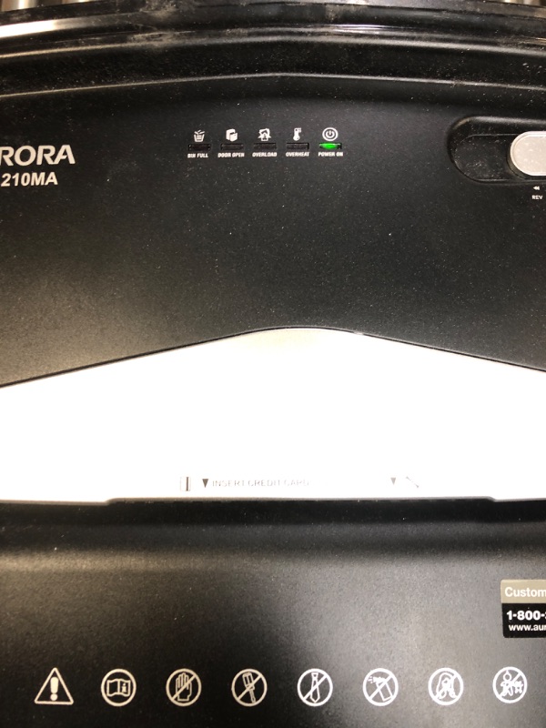 Photo 6 of Aurora AU1210MA Professional Grade High Security 12-Sheet Micro-Cut Paper/ CD and Credit Card/ 60 Minutes Continuous Run Time Shredder