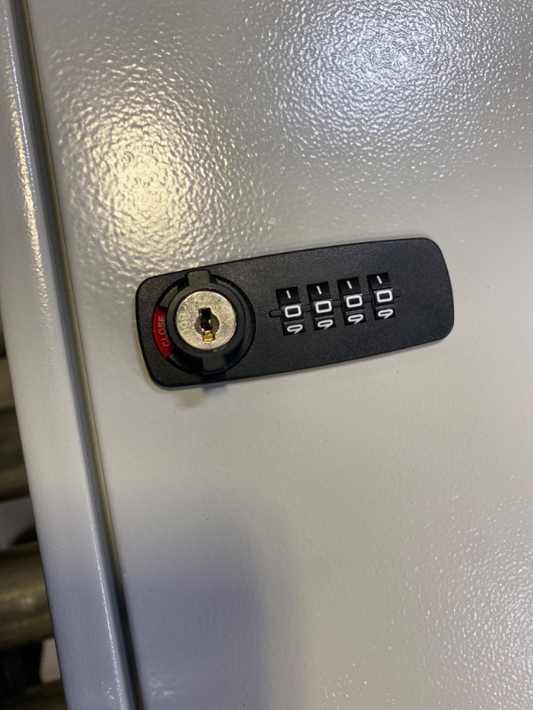 Photo 4 of BARSKA CB13600 Combination Lock 240 Position Key Cabinet Lock Box Grey, One Size. 