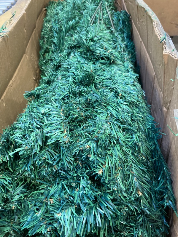 Photo 1 of 7.5FT 1,800 Tips Artificial Christmas Pine Tree Holiday Decoration with Metal Stand Easy Assembly for Outdoor and Indoor Decor Green

