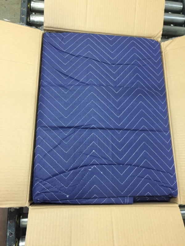 Photo 2 of AmazonCommercial Moving Storage -Packing Blanket,72" x 78", 4-Pack BLUE/BLACK 72x78IN 4-Pack