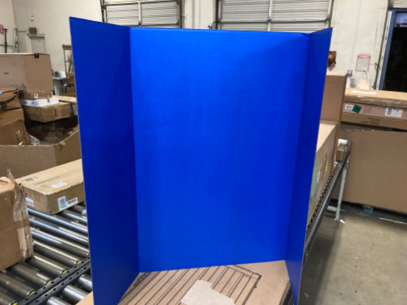 Photo 2 of Spotlight 1 Ply Trifold Display Board, 48" Width x 36" Height, Blue