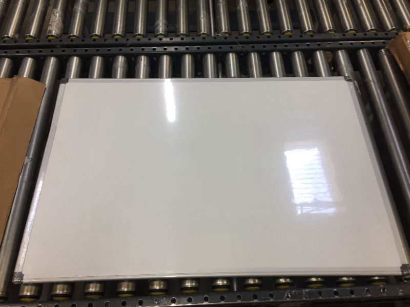 Photo 1 of Amazon Basics Magnetic Dry Erase White Board, 36 x 24-Inch Whiteboard