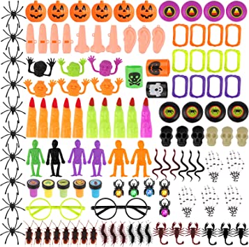 Photo 2 of 222 Pcs Halloween Toys Assortment for Kids Halloween Goodie Bag Stuffers Fillers Halloween Gifts Treat Bags Halloween Party Favors School Classroom Halloween Prizes (222 pcs)