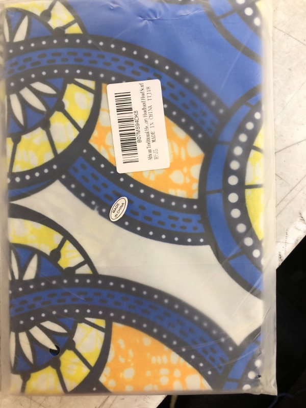 Photo 1 of African Traditional Headwrap Scarf Tie, Multi-Color Urban Ladies Hair Accessory Headband Head Scarf (TTJ18)