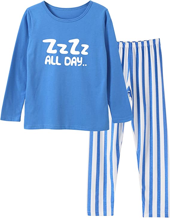 Photo 1 of Jashe Pajamas for Girls Striped Cotton Blend Comfy 2pc PJ Set Pants Tween Teen Size 6