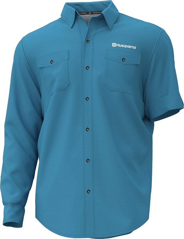 Photo 1 of Husqvarna Fishing Shirt, X-Large, Blue