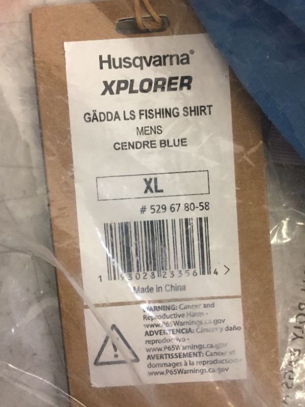 Photo 3 of Husqvarna Fishing Shirt, X-Large, Blue