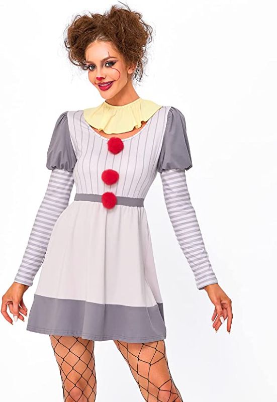 Photo 1 of GIKING Women's Creepy Clown Costume Party Dress - LARGE -