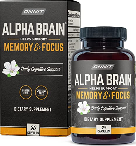Photo 1 of ONNIT Alpha Brain Premium Nootropic Brain Supplement, 90 Count, for Men & Women - Caffeine-Free Focus Capsules for Concentration, Brain & Memory Support - Brain Booster Cat's Claw, Bacopa, Oat Straw  09/2024
