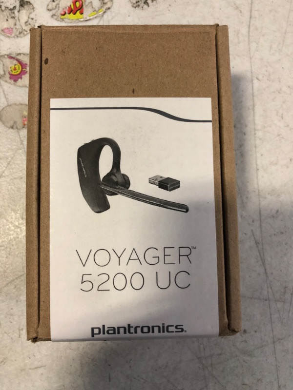 Photo 2 of Plantronics Voyager 5200 UC Bluetooth Headset Bundle - for Smartphones, PC, MAC Using RingCentral Software or App, Global Teck w/Wall Charger 206110-101
