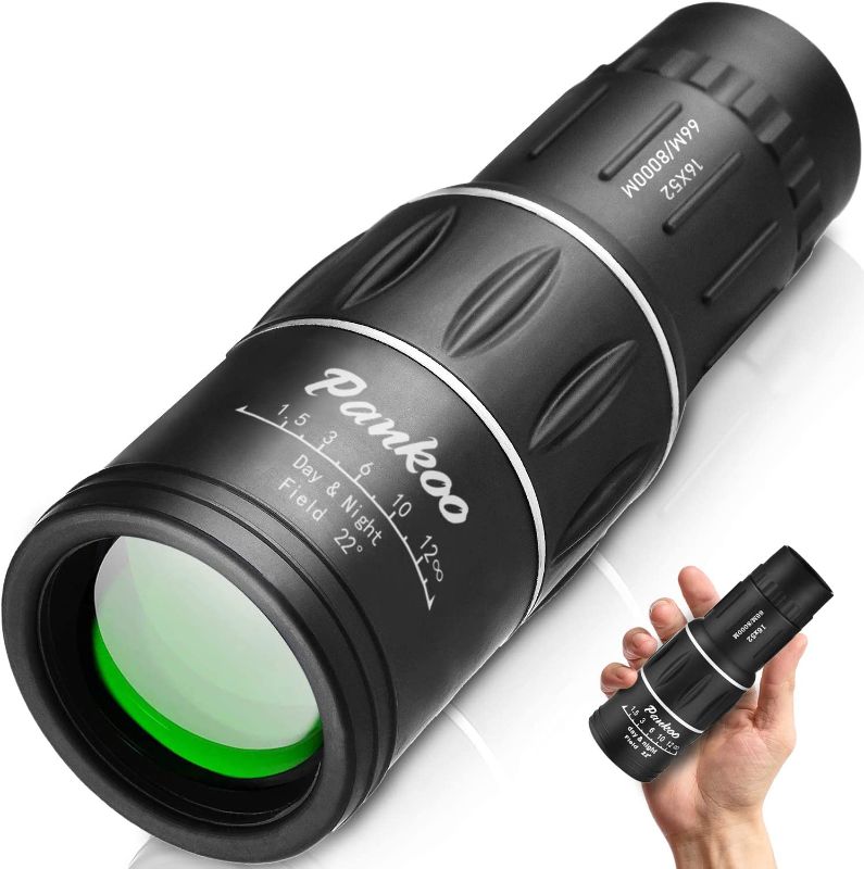 Photo 1 of 16X52 Monocular Telescope High Powered for Adults, 2023 Power Prism Compact Monoculars for Adults Kids,HD Monocular Scope for Gifts, Outdoor Activity,Bird Watching,Hiking,Concert,Travelling
