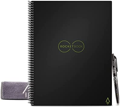 Photo 1 of Rocketbook Core Smart Reusable Letter Size Notebook, 8-1/2" x 11", 1 Subject, Line Ruled, 16 Sheets, Black
