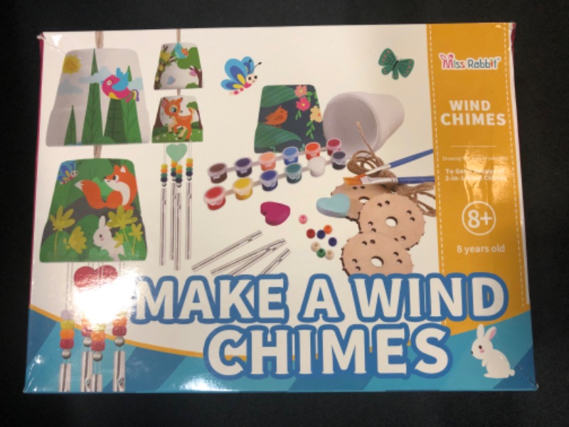 Photo 1 of 3 Pack Wind Chimes Arts & Crafts Kit - Paint and Design Your Own Wind Powered Musical Chime - DIY Craft Gift