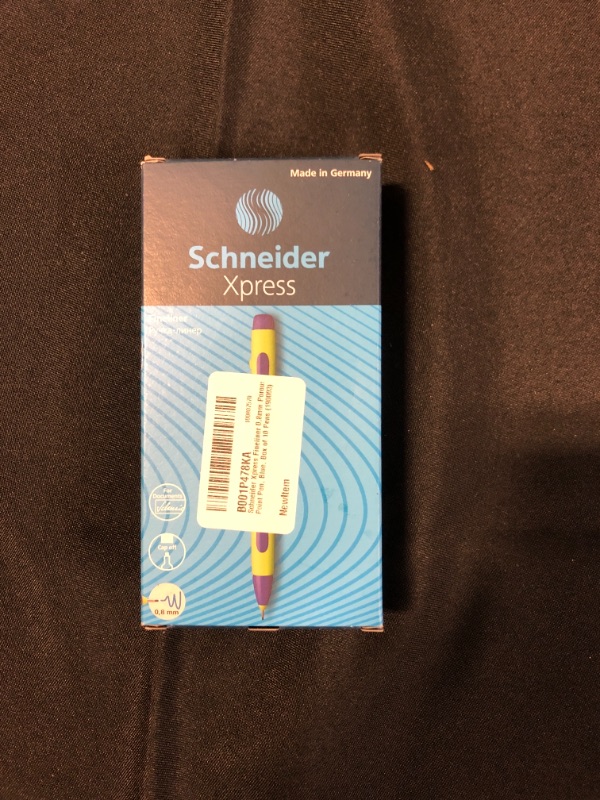 Photo 2 of Schneider Xpress Premium Fineliner, 0.8 mm Porous Point, Light Green Barrel, Blue Ink, Box of 10 Pens (190003)
