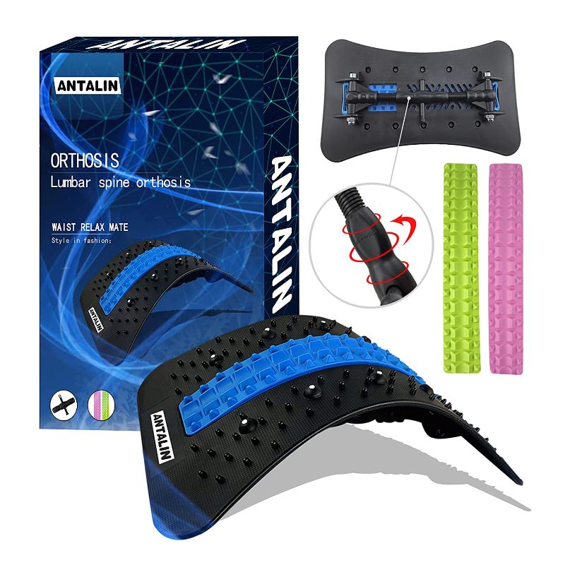 Photo 1 of Antalin Back Stretcher, Back Pain Relief Device, Lumbar Support Spine Board for Herniated Disc,Sciatica, Scoliosis, Multi-Level Back Massager

