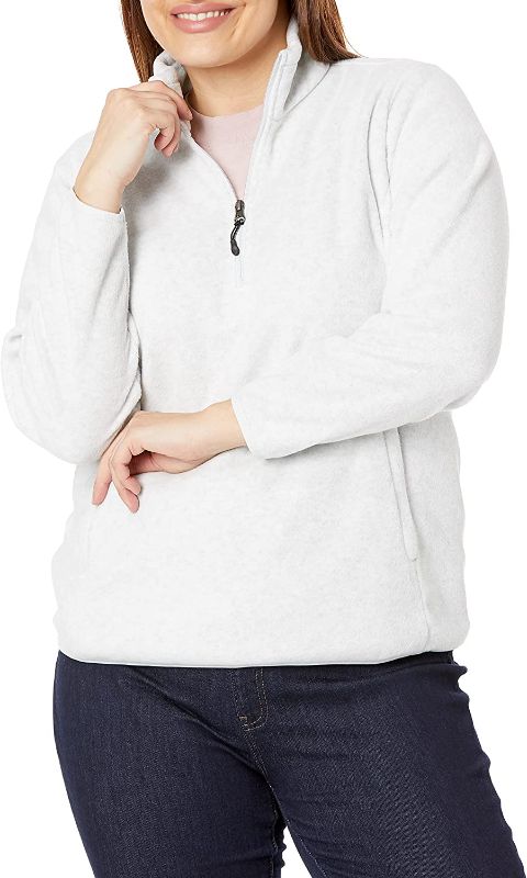 Photo 1 of Amazon Essentials Women's Classic-Fit Long-Sleeve Quarter-Zip Polar Fleece Pullover Jacket 1X