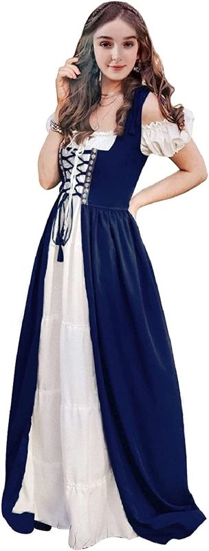 Photo 1 of Abaowedding Renaissance Dress Women Medieval Dress Medieval Costumes Women, Navy Blue L/XL
