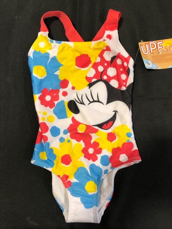 Photo 2 of Girls' Disney Minnie Mouse Swimsuit - Red 4 - Disney Store
