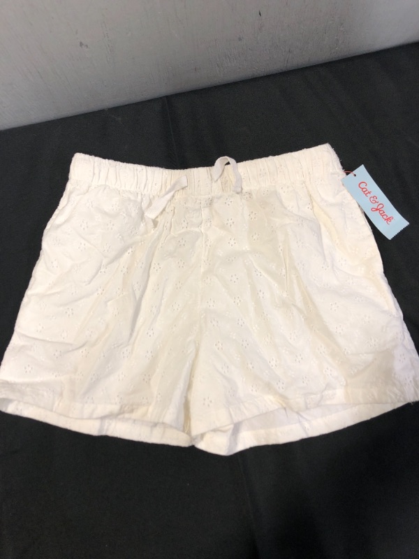 Photo 2 of Girls' Pull-On Eyelet Shorts - Cat & Jack White XL
