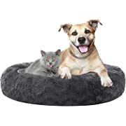 Photo 1 of Beamlike Donut Cuddler Dog Beds for Medium Dogs Round Plush Pet Bed with Foam Anti-Anxiety Machine Washable

