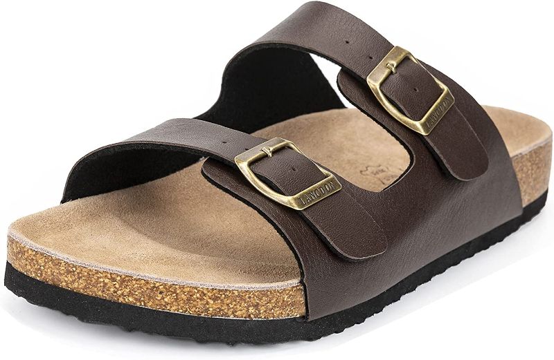 Photo 1 of (( SIZE 10 )) LANCDON Mens Cork Footbed Sandals with Adjustable Buckle Straps Sandals, Arizona Open Toe Beach Sandals 
