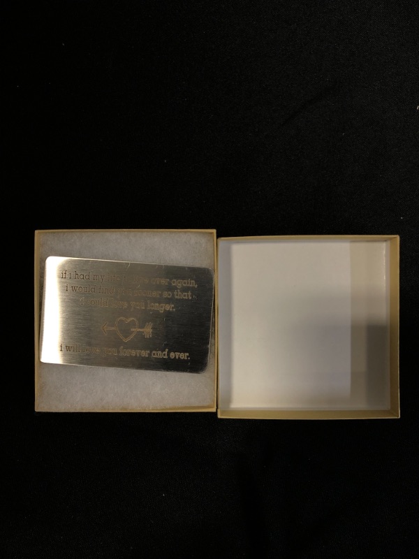 Photo 1 of Engraved Wallet Insert Card Gift for Men / Husband | Wedding Gifts for Boyfriend | Couple Romantic Gift for Birthday / Christmas | Valentines Day Gift for Boyfriend 2.1 x 3.25 Inch
