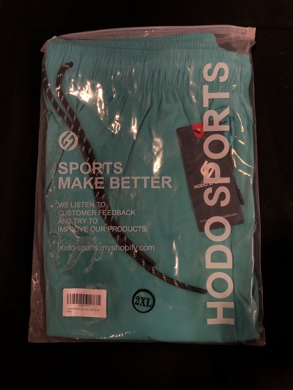 Photo 2 of (( SIZE 2XL )) HODOSPORTS Mens Swim Trunks no Mesh Lining with Zipper Pockets
