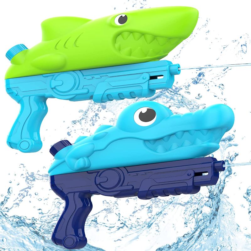 Photo 1 of (( FACTORY SEALED )) Water Guns for Kids - 800CC Super Soaker Water Guns Pool Toys, Shark/Crocodile Water Squirters for Kids, 29ft Long Range Shooting Water Blaster, Water Squirt Guns for Toddlers Age 3-5 and Up, 2 Pack
