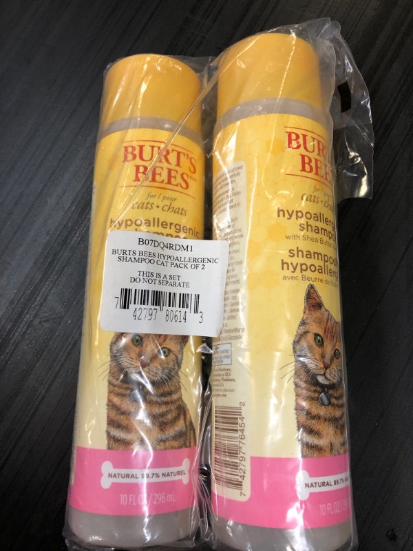 Photo 2 of Burt's Bees for Cats Hypoallergenic Cat Shampoo with Shea Butter & Honey | Best Shampoo for Cats with Dry or Sensitive Skin | Cruelty Free, Sulfate & Paraben Free, pH Balanced for Cats - 10 Fl Oz 10 Fl Oz - 2 Pack