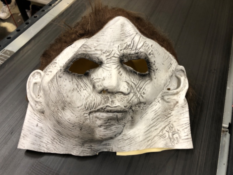 Photo 2 of 2022 New Michael Myers Mask Halloween Horror Cosplay Costume Latex Prop Original 1978 Black Grey White