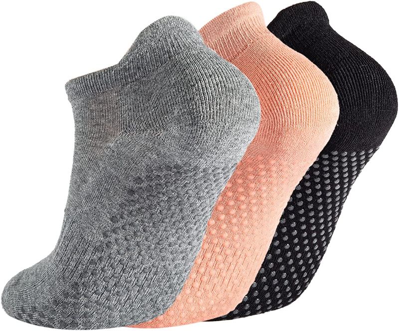 Photo 1 of Grip Socks for Women Pilates Non Slip Socks Womens Pilates Socks with Grips for Women Grippers Socks No Slip Socks Women
