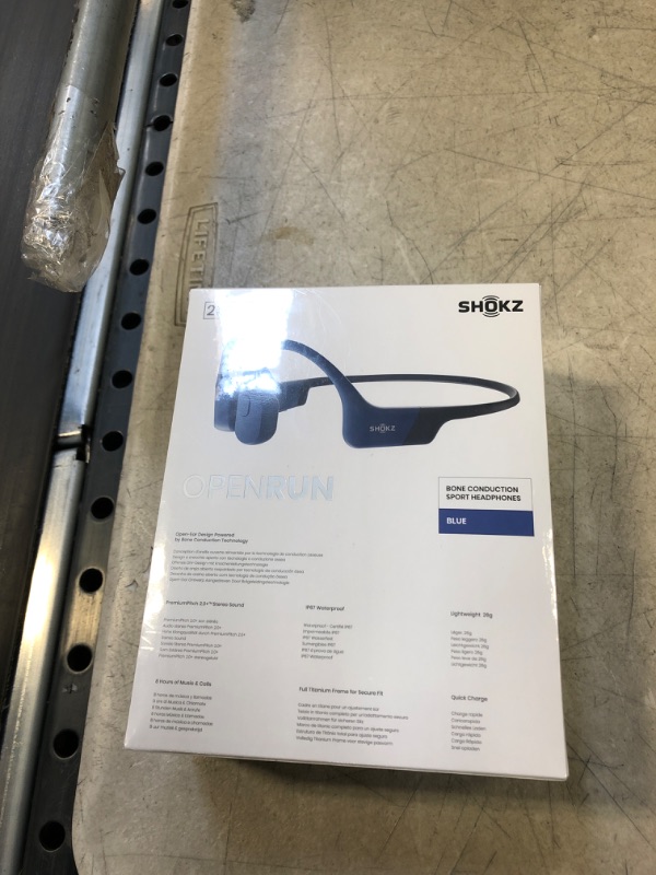 Photo 3 of SHOKZ OpenRun (AfterShokz Aeropex) - Open-Ear Bluetooth Bone Conduction Sport Headphones - Sweat Resistant Wireless Earphones for Workouts and Running - Built-in Mic, with Headband
