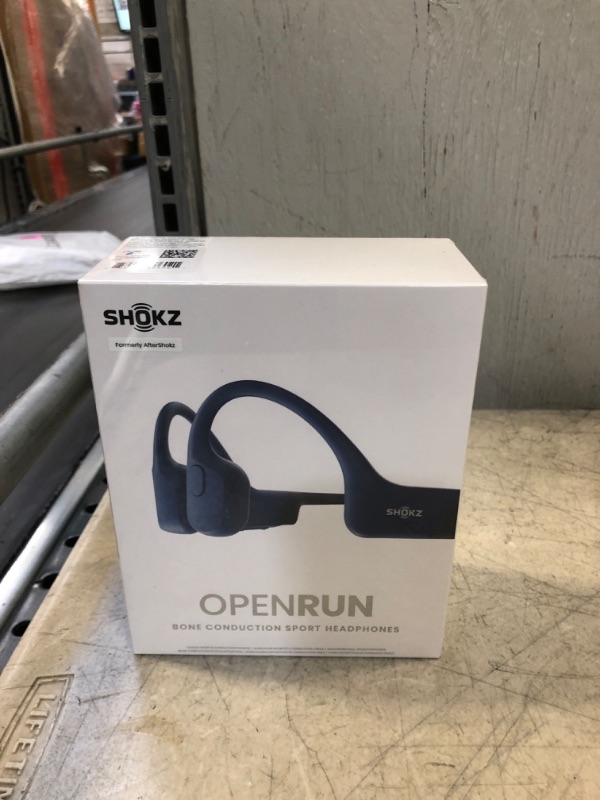Photo 1 of SHOKZ OpenRun (AfterShokz Aeropex) - Open-Ear Bluetooth Bone Conduction Sport Headphones - Sweat Resistant Wireless Earphones for Workouts and Running - Built-in Mic, with Headband
