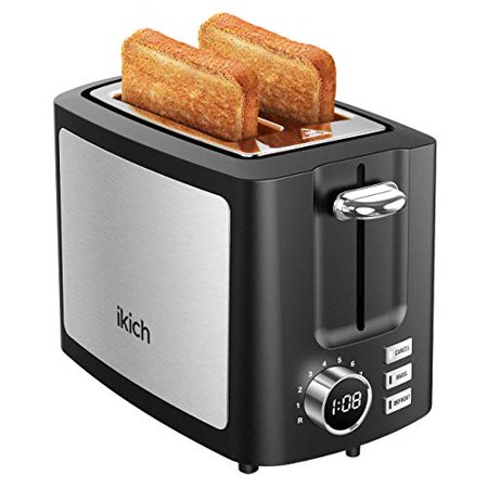 Photo 1 of IKICH Toaster 2 Slice, 9 Settings Toasters, LCD Screen Stainless Steel Toaster, Wide Slot, Cancel/Bagel/Defrost/Reheat Function, Removal Crumb Tray , FACTORY SEALED
