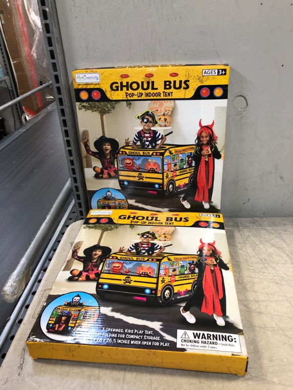 Photo 1 of 2 PACK OF GHOUL BUS POP UP INDOOR TENT 