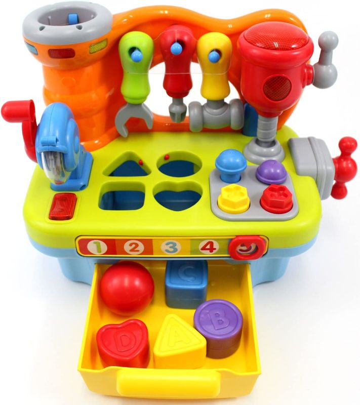 Photo 1 of CifToys Musical Learning Workbench Toy for Kids Construction Work Bench Building Tools with Sound Effects & Lights Engineering Pretend Play
-- missing parts --