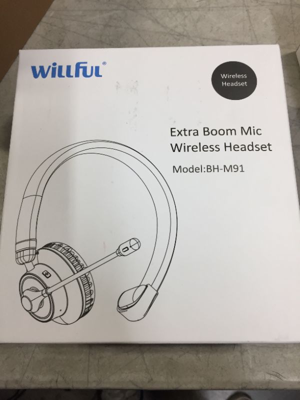 Photo 2 of Willful M91 Bluetooth Headset Wireless Headset with Microphone (Flexible Noise Cancelling Mic) Clear Sound Comfortable Wearing