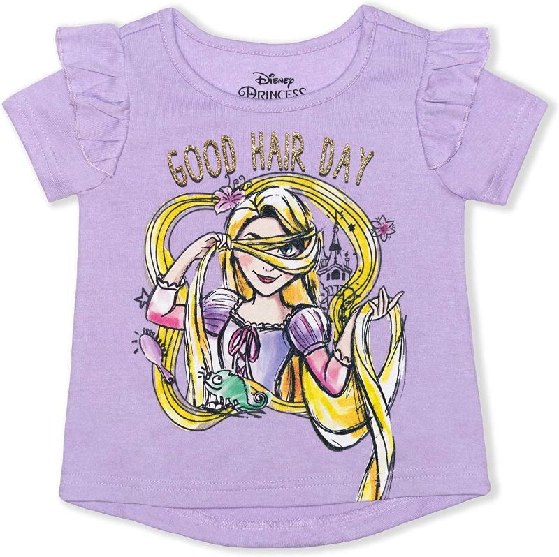 Photo 1 of Disney Princess Rapunzel Girls T-Shirt for Toddler and Little Kids – Purple- size 2T
