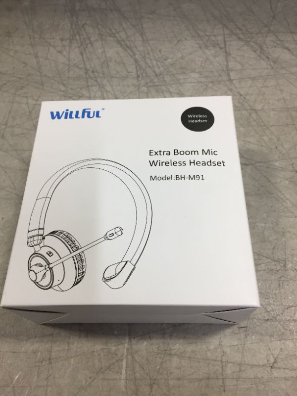 Photo 2 of Willful M91 Bluetooth Headset Wireless Headset with Microphone (Flexible Noise Cancelling Mic) Clear Sound Comfortable Wearing