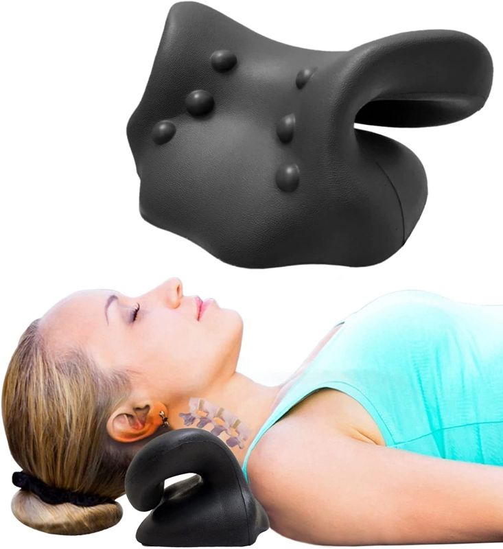 Photo 1 of 
iBYWM Neck and Shoulder Relaxer, Cervical Neck Traction Pillow Device for Spine Alignment, Neck Stretcher and Shoulder Support Pillow with Massage Points